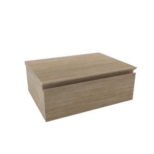 Meuble suspendu 1 tiroir en teck massif 60 cm