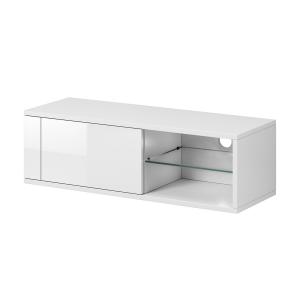 Meuble tv 1 porte 100 cm blanc