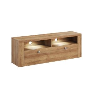 Meuble TV 1 porte 140 cm stratifiés beige