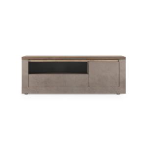 Meuble TV 1 porte et 1 tiroir effet bronze et mercure L160…