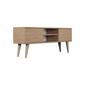 Meuble TV 120 cm stratifiés beige