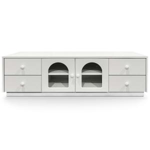 Meuble tv 140cm avec portes et tiroirs style naturel chic v…
