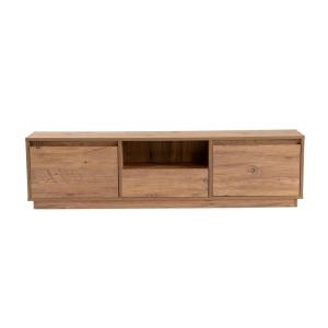 Meuble TV 160 cm 3 portes 1 niche - décor pin