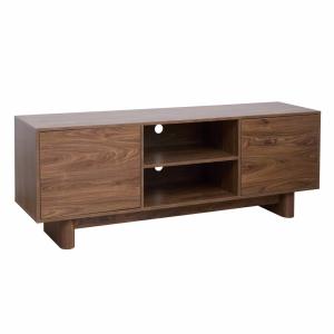 Meuble TV 160 cm scandinave bois foncé