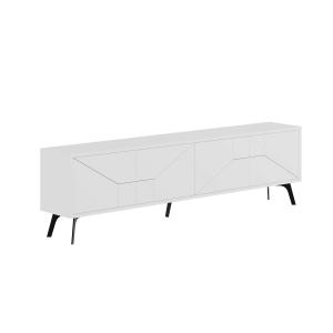 Meuble tv 180cm bois blanc