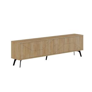 Meuble tv 180cm bois chêne clair