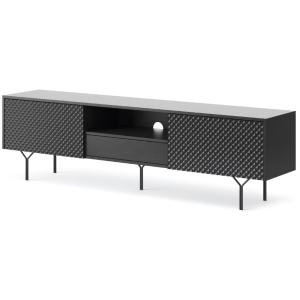 Meuble TV 2 portes 1 tiroir en bois lamellé 180x51 cm
