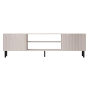 Meuble TV 2 portes 2 niches 181cm écru