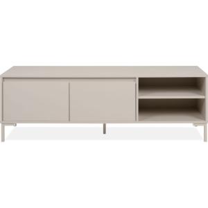 Meuble TV 2 portes 2 niches beige 150 cm