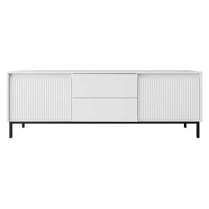 Meuble TV 2 portes 2 tiroirs 174cm blanc