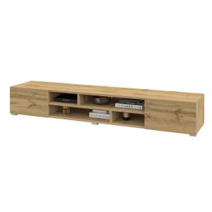 Meuble TV 2 portes 208 cm stratifiés beige