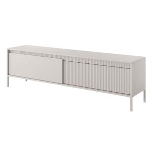 Meuble TV 2 portes beige 187 cm