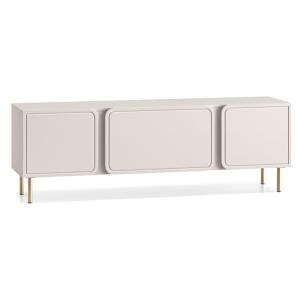 Meuble TV 2 portes, beige cachemire, 160 cm