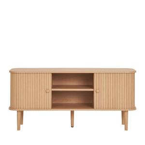 Meuble tv 2 portes coulissantes en bois L113cm - Bois clair