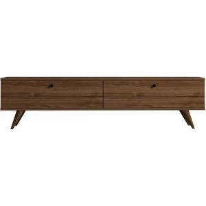 Meuble TV 2 portes effet Noyer 160 cm