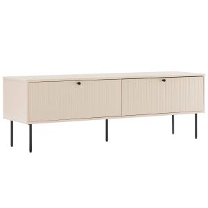 Meuble TV 2 portes en acier et MDF décor mélaminé 150 cm be…