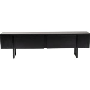 Meuble TV 2 portes noir 180 cm