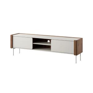 Meuble TV 2 portes noyer et cachemire 180x52 cm