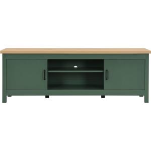 Meuble TV 2 portes vert 160 cm