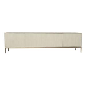 Meuble TV 210 cm en bois beige 4 portes