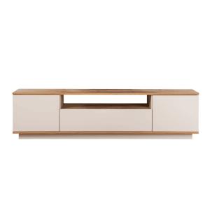 Meuble TV 3 portes 1 niche L180 cm - Beige