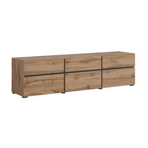 Meuble TV 3 portes 180 cm stratifiés beige