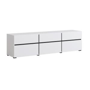Meuble TV 3 portes 180 cm stratifiés blanc