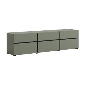 Meuble TV 3 portes 180 cm stratifiés vert