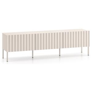 Meuble TV 3 portes beige clair 170 cm