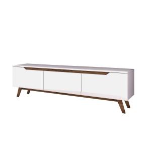 Meuble TV 3 portes blanc - L180 cm