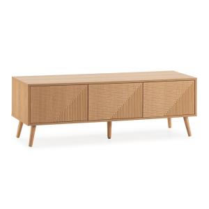 Meuble Tv 3 portes effect Chêne 130 cm