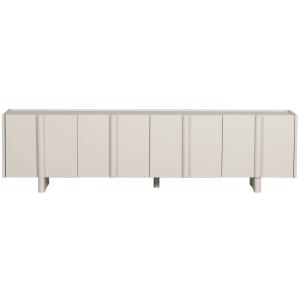 Meuble tv 3 portes en bois de pin, blanc