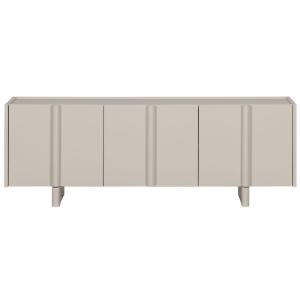 Meuble tv 3 portes en bois de pin, gris
