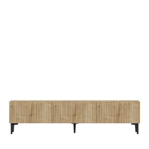 Meuble tv 3 portes en bois et métal L180cm - Bois clair