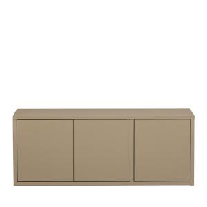 Meuble TV 3 portes en bois L120cm - Beige