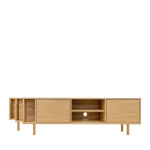 Meuble TV 3 portes en bois L189cm - Bois clair