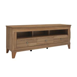 Meuble TV 3 tiroirs 156 cm stratifiés beige