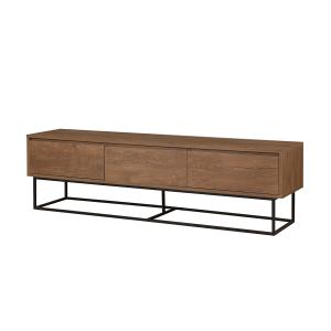 Meuble TV 3 tiroirs décor noyer - L180 cm