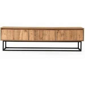 Meuble TV 3 tiroirs effet bois 180 cm