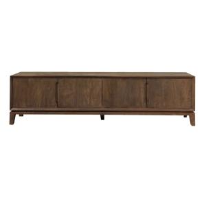 Meuble TV 4 portes 210 cm en Bois massif brossé