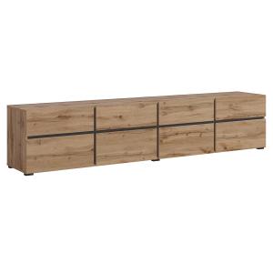 Meuble TV 4 portes 225 cm stratifiés beige
