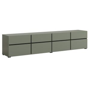 Meuble TV 4 portes 225 cm stratifiés vert