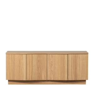 Meuble TV 4 portes en bois L133cm - Bois clair