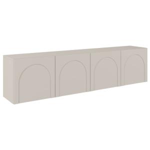 Meuble TV 4 portes gris cachemire 200 cm