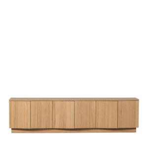 Meuble TV 6 portes en bois L200cm - Bois clair