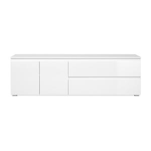 Meuble TV avec 2 portes, 1 étagère et 2 tiroirs - L180 cm -…