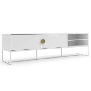 Meuble TV avec 2 portes en blanc