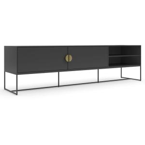 Meuble TV avec 2 portes en gris