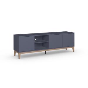 Meuble TV avec 3 portes gris