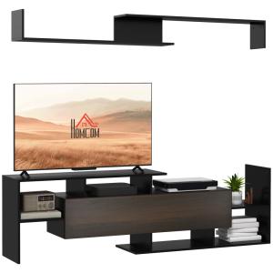 Meuble tv avec banc etagere murale style contemporain en bo…